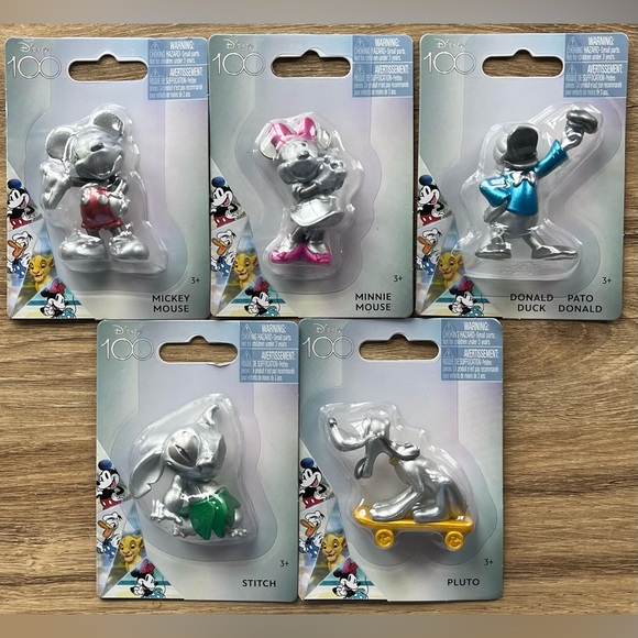 Disney Other - Disney 100 Anniversary Mini Figures Lot of 5 Mickey Minnie Stitch Donald Duck